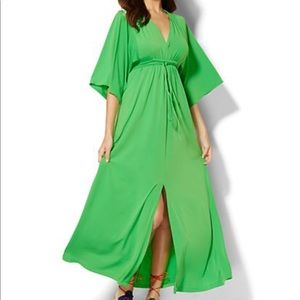 Green kimono maxi dress from NY & Co